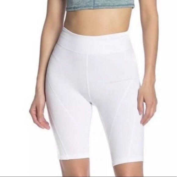 NWT Free People Movement White High Rise Biker Baby Shorts - Picture 7 of 7